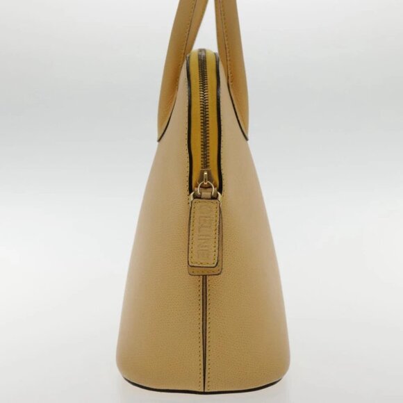 CELINE Hand Bag Leather Yellow Gold Auth 94782 - Picture 5 of 16